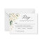 Budget Small Wedding RSVP Green White Peony Floral