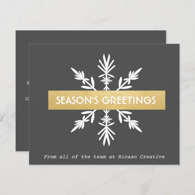 BUDGET Snow Corporate Christmas Holiday Season (Front/Back)