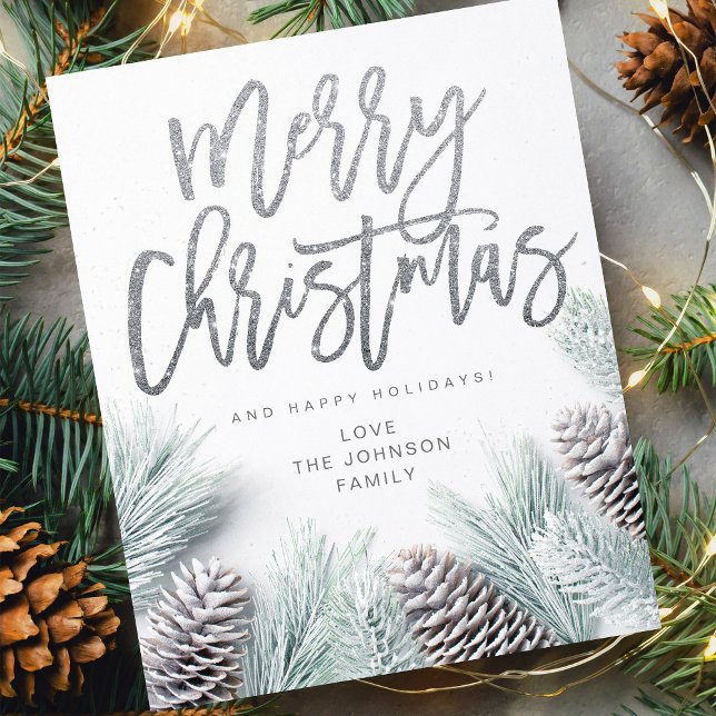 Budget Snow Pine & Leaf Merry Christmas (Creator Uploaded)