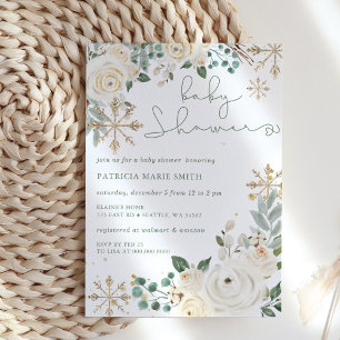 Budget Snowflake Gender neutral Baby Shower