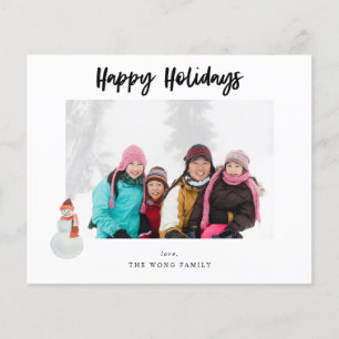 Budget Snowman Happy Holidays Photo Flyer