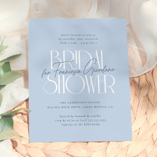 Budget Something Blue Modern Floral Bridal Shower
