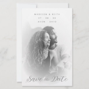 Budget Sophisticated B&W Minimalist Photo Wedding