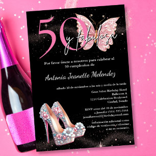 Budget Spanish 50 y Fabulosa 50th Birthday Party Invitation
