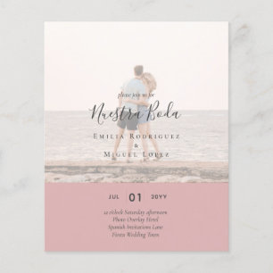 Budget SPANISH PHOTO BODA Engagement Save Date Inv Flyer