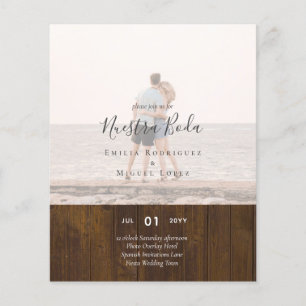 Budget SPANISH PHOTO BODA Engagement Save Date Inv Flyer