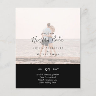 Budget SPANISH PHOTO BODA Engagement Save Date Inv Flyer