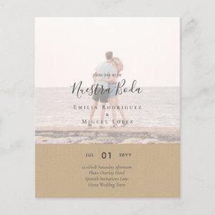 Budget SPANISH PHOTO BODA Engagement Save Date Inv Flyer