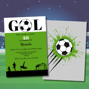 Budget Spanish Soccer Birthday Party Any Age Invitation