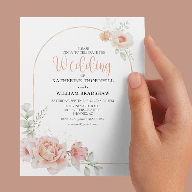 Budget Spring Peach Floral Wedding (Creator Uploaded)