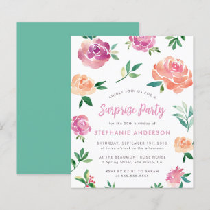 Budget Spring Rose Surprise Birthday Party