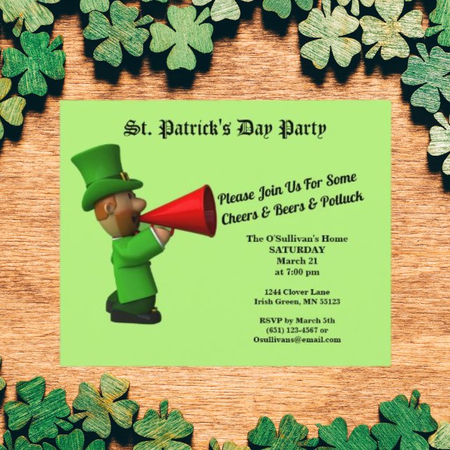 Budget St Patrick's Day Party Potluck Invite Paper (Creator Uploaded)