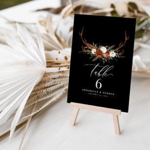 Budget Stag terracotta black elegant table number