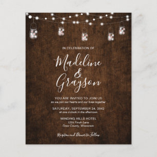 BUDGET String Light Mason Jar Rustic Wood Wedding