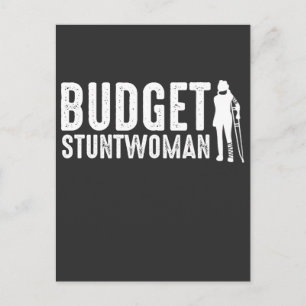 Budget Stuntwoman - Broken Leg Patient Hospital Postcard
