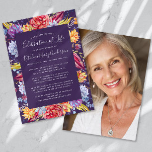 Budget Succulent Celebration of Life Invitation