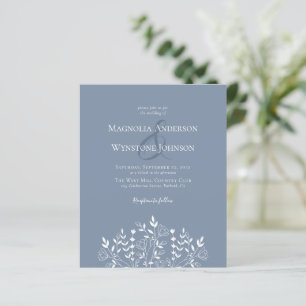 Budget Summer Floral Wildflower Wedding Invitation