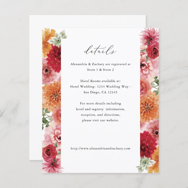 Budget Summer Multi Colour Florals Details (Front/Back)