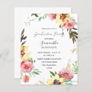 Budget Summer Sunflower Floral Graduation Party