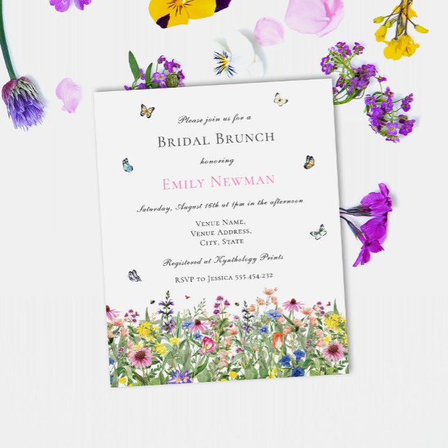 Budget Summer Watercolor Bridal Brunch Invitation (Creator Uploaded)