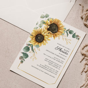 Budget Sunflower Botanical Floral Baby Shower