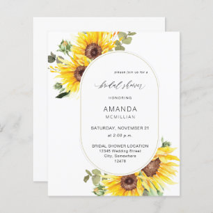 Budget Sunflower & Eucalyptus Floral Bridal Shower