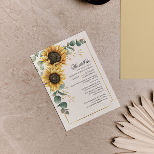 Budget Sunflower Eucalyptus Wedding Vow Renewal