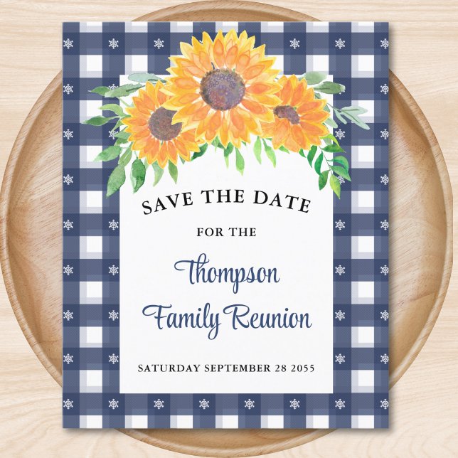 Budget Sunflower Family Reunion Save The Date Card (Creator Uploaded)