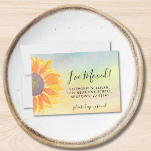 Budget Sunflower I've Moved Moving Announcement