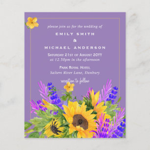 Budget Sunflower Wedding Theme Lavender Purple