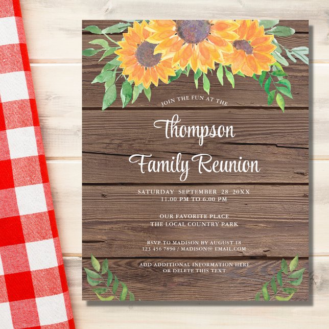 Budget Sunflowers Rustic Family Reunion (Creator Uploaded)