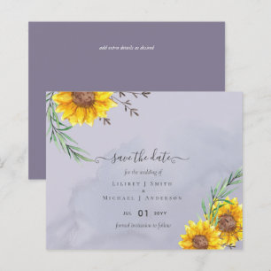 Budget Sunflowers Rustic Woodland Garden Save Date