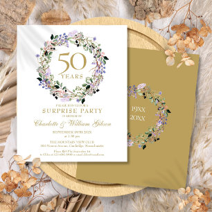 Budget Surprise Party 50th Anniversary Invitation