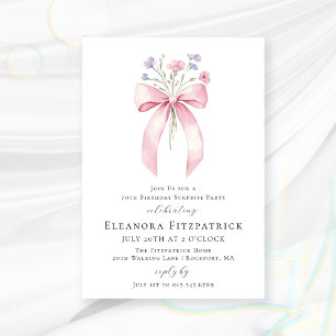 BUDGET SURPRISE PARTY 70th Birthday Bow Invite