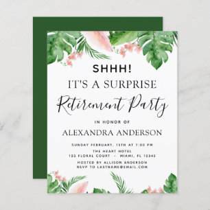 Budget Surprise Retirement Party Tropical
