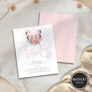 Budget Sweet Butterfly On Way Floral Baby Shower