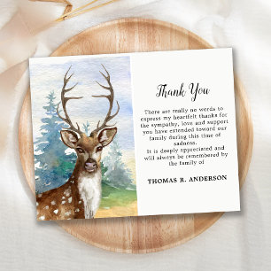 Budget Sympathy Funeral Thank You Memorial Deer 