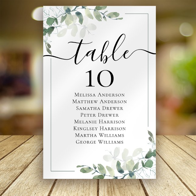 BUDGET Table No Seating Chart Menu Card (Creator Uploaded)