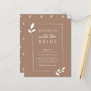 Budget Tan Botanical Brunch Bridal Shower