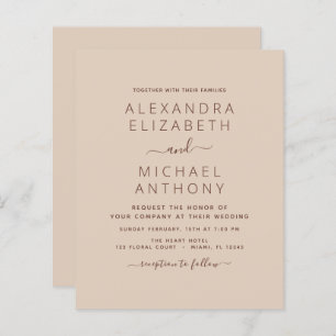 Budget Terra Cotta Boho Wedding Modern Simple