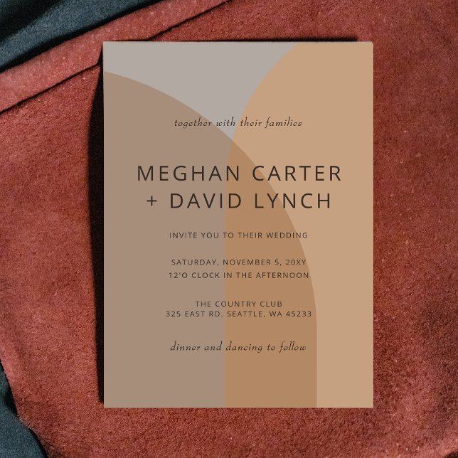 Budget Terracotta Boho Arch Wedding Invitation (Creator Uploaded)