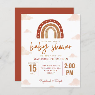 Budget Terracotta Boho Rainbow Baby Shower