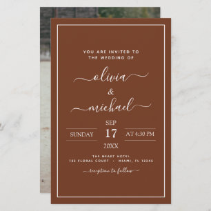 Budget Terracotta Boho Wedding Modern Simple 