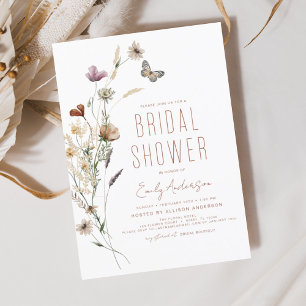 Budget Terracotta Boho Wildflower Bridal Shower