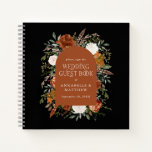 Budget Terracotta floral wedding guest book rustic<br><div class="desc">Terracotta,  natural,  sage green and black floral botanical stag modern rustic elegant arch budget wedding budget guest book favour decor design. Part of a modern collection.</div>