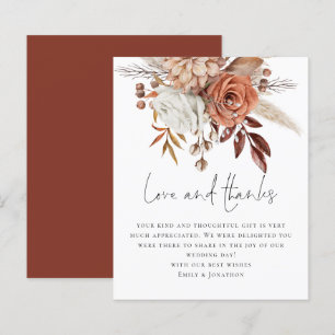 Budget Terracotta Florals Love Thanks Wedding