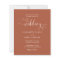 Budget Terracotta Hearts Script Wedding Invite