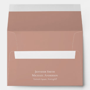 BUDGET Terracotta Monochrome Wedding Envelope