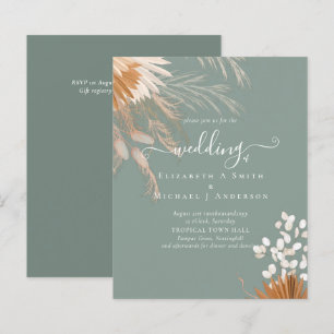 BUDGET Terracotta Pampas Grass Tropical Wedding