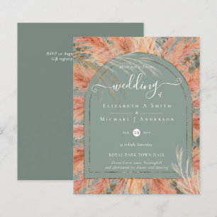 BUDGET Terracotta Pampas Grass Tropical Wedding